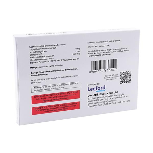 DAPAFORD GM 2 FORTE Tablet 10's
