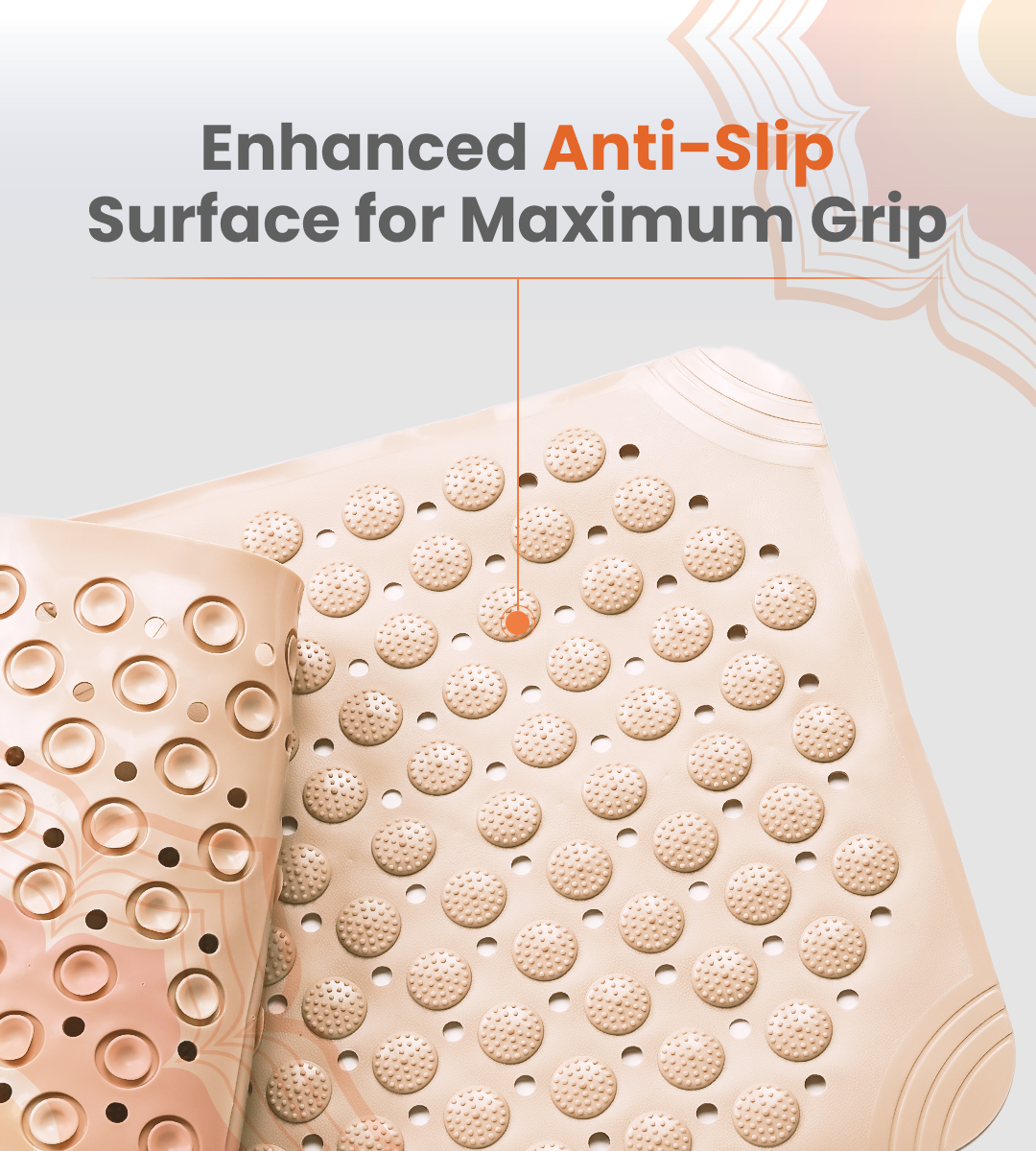 AGEasy Anti Slip Mat with Foot Scrubber