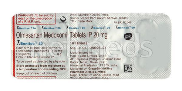 Benitec 20mg Tablet 10'S