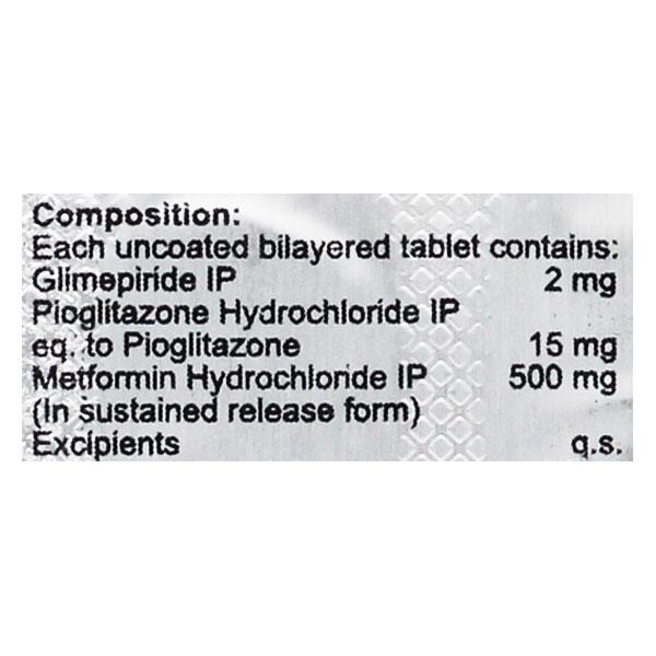 Glorimet PG 2/500/15mg Tablet 10'S