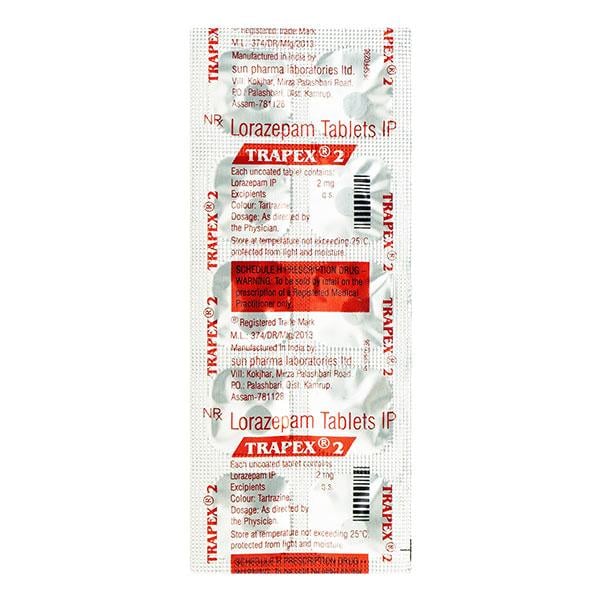 Trapex 2mg Tablet 10'S