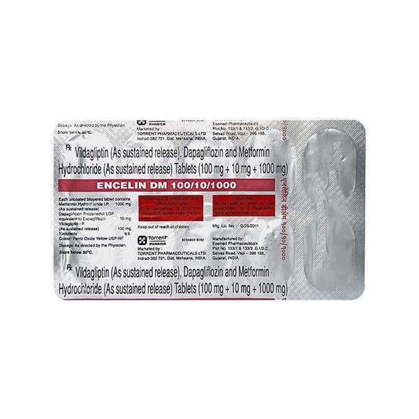 ENCELIN DM 100/10/1000 Tablet 10's