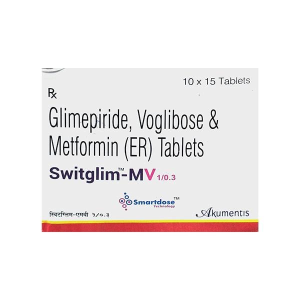 SWITGLIM MV 1/0.3 Tablet 15's