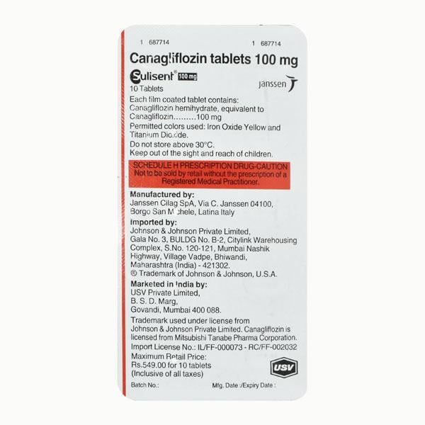Sulisent 100mg Tablet 10'S