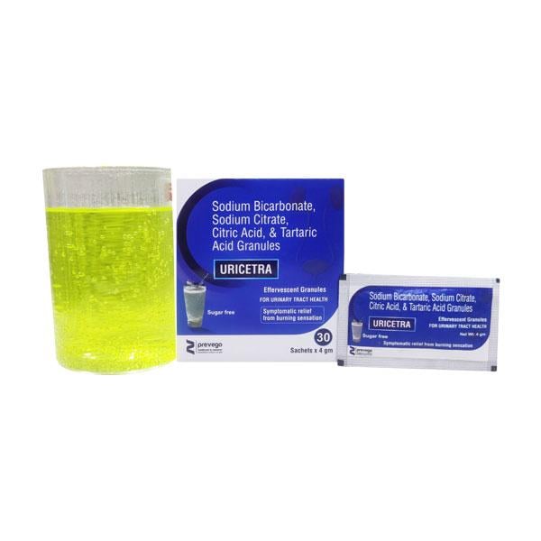 URICETRA SUGAR FREE Effervescent Granules 4gm