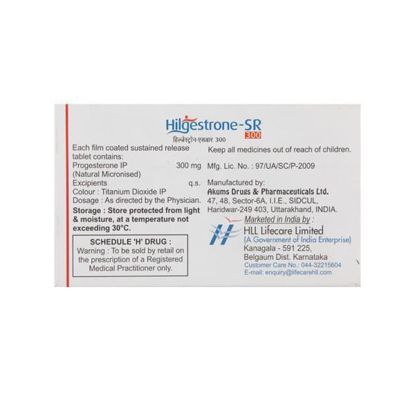 Hilgestrone SR 300mg Tablet 10'S