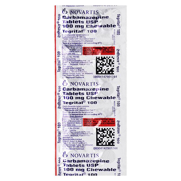 Tegrital 100mg Tablet 10'S