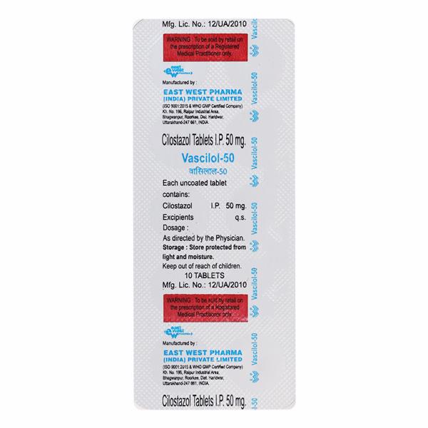 Vascilol 50mg Tablet 10'S