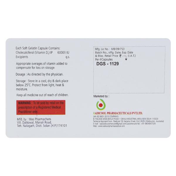 RADCAL D 60k Soft Gelatin Capsule 4's