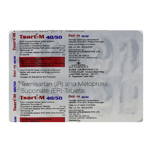 Tsart M 40/50mg Tablet 10'S