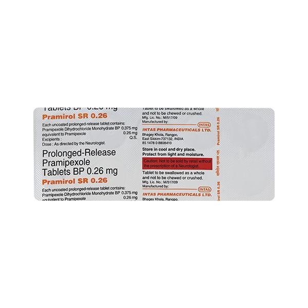 Pramirol SR 0.26mg Tablet 10'S