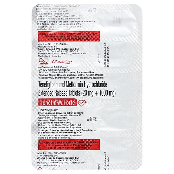 TENETIN M FORTE Tablet 10's