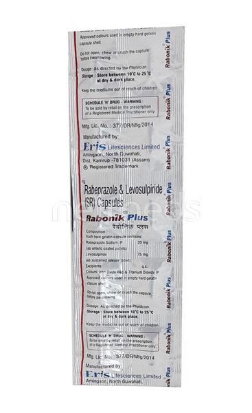 Rabonik Plus 20mg Capsule 10'S