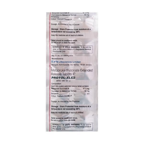 Protol XL 50mg Tablet 10'S