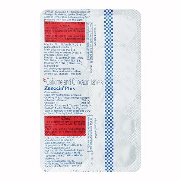 Zanocin Plus Tablet 10'S