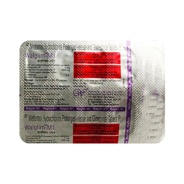 WALGLIM M 1mg Tablet 10's