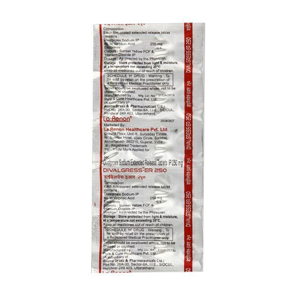 Divalgress ER 250mg Tablet 10'S