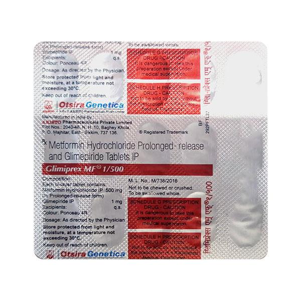 GLIMIPREX MF 1/500 Tablet 15's