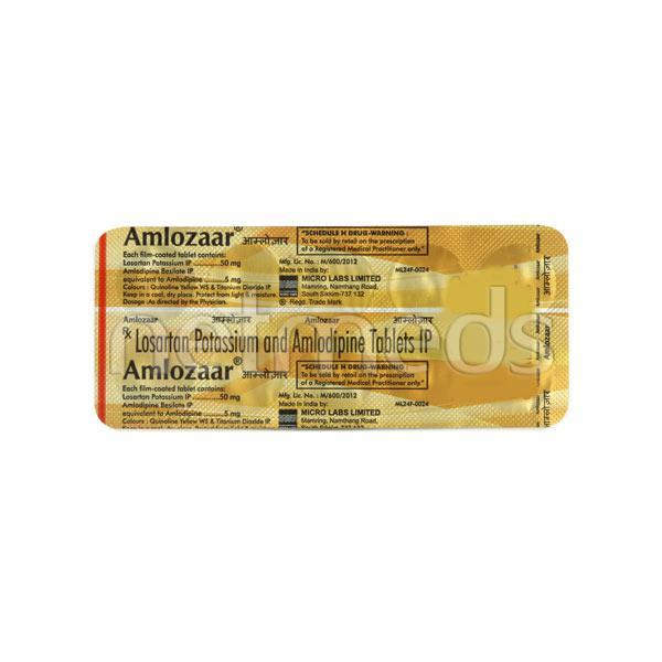 Amlozaar 50mg Tablet 10'S