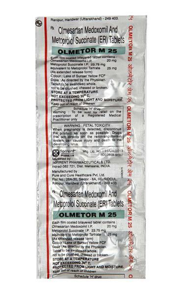 Olmetor M 25mg Tablet 10'S
