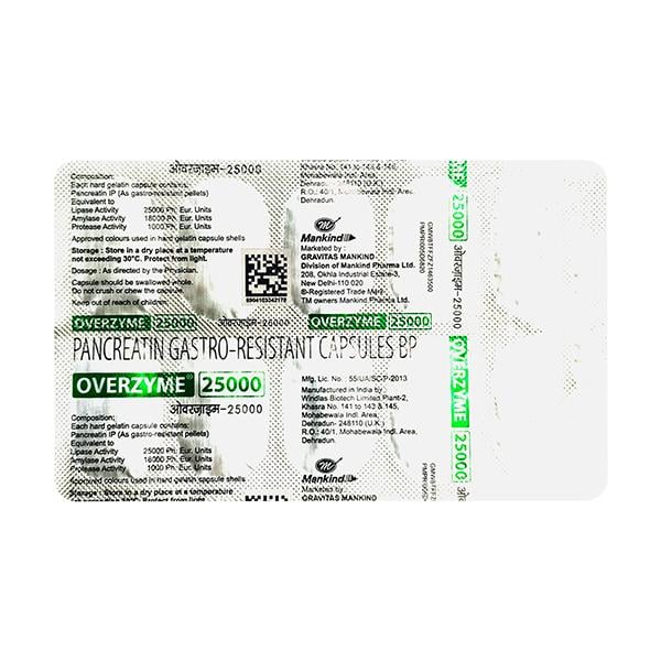 OVERZYME 25000 Capsule 10's