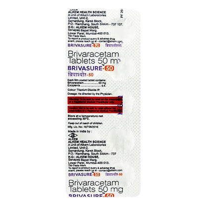 BRIVASURE 50 Tablet 10's