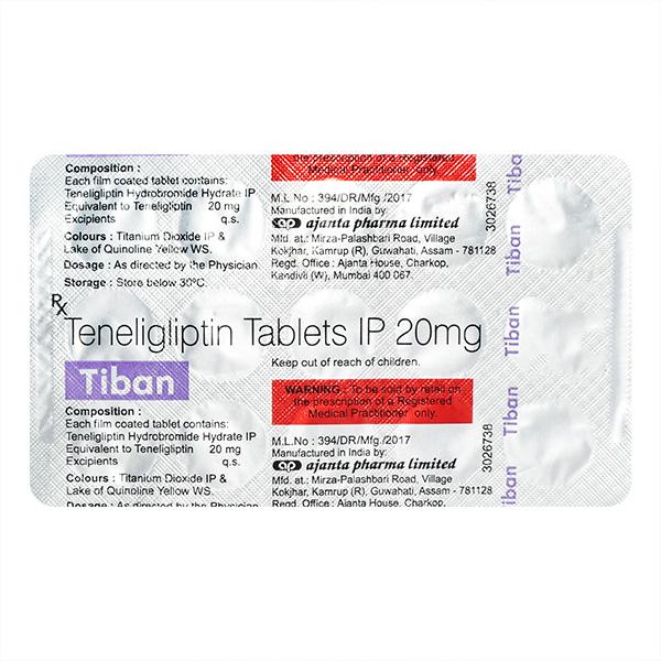 Tiban 20mg Tablet 15'S