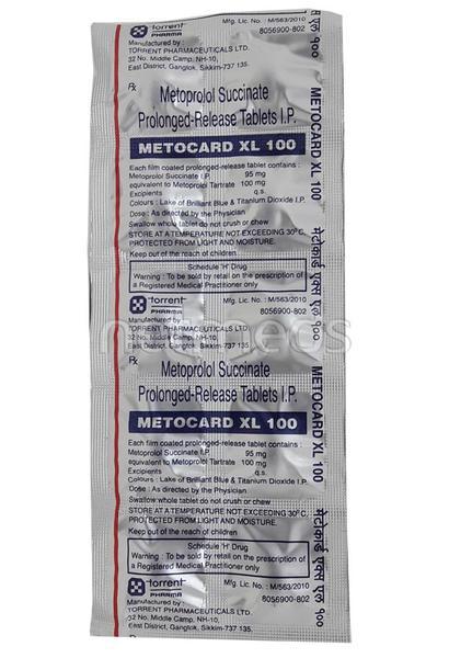Metocard XL 100mg Tablet 10'S