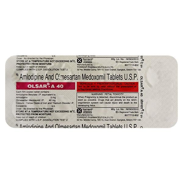 Olsar A 40mg Tablet 10'S