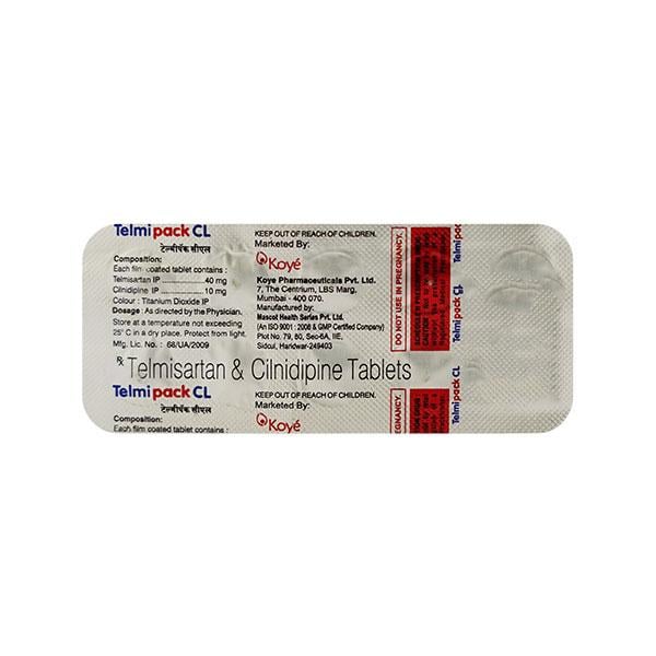 Telmipack CL 40/10mg Tablet 10'S