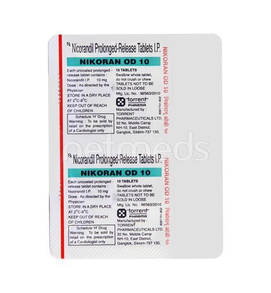 Nikoran OD 10mg Tablet 10'S