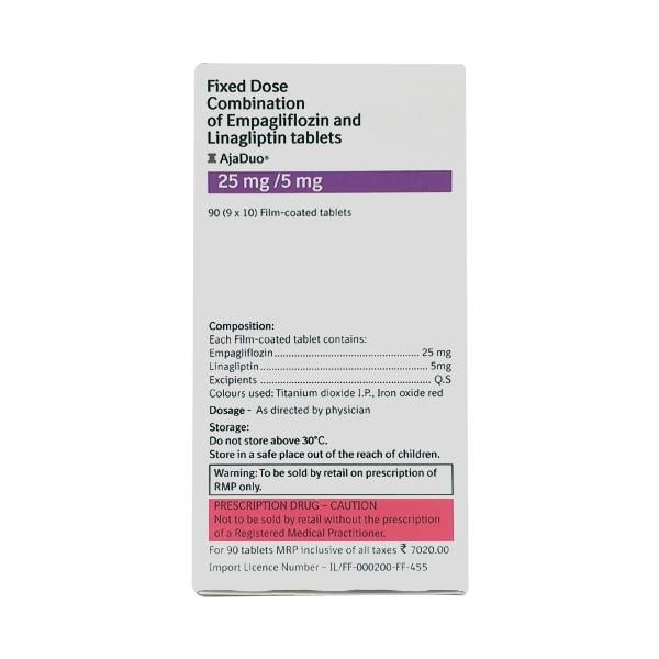 Ajaduo 25/5mg Tablet 10'S