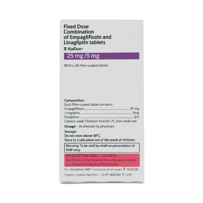 Ajaduo 25/5mg Tablet 10'S