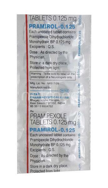 Pramirol 0.125mg Tablet 10'S
