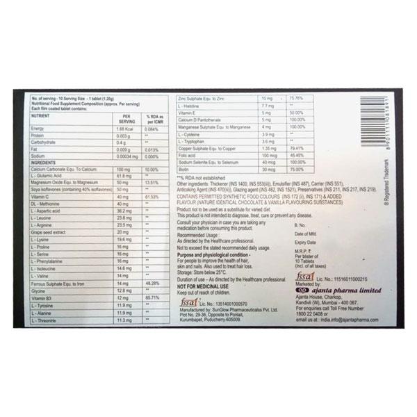 TRICOGRO NEW CHOCOLATE AND VANILLA FLAVOUR Tablet 10's