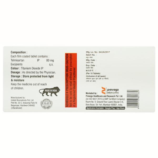 TELMAVAC 80 Tablet 10's