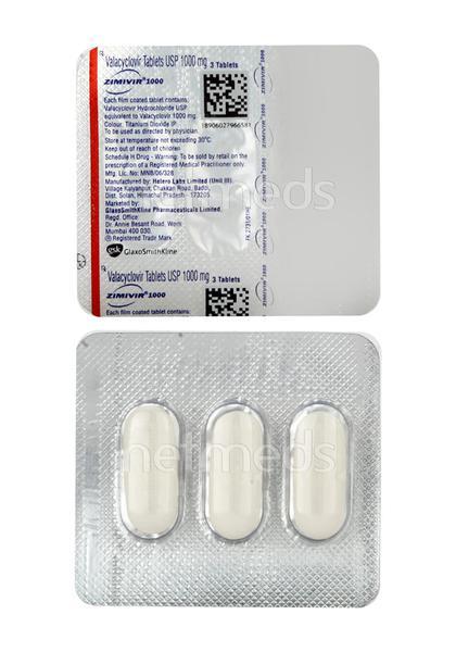Zimivir 1000mg Tablet 3'S