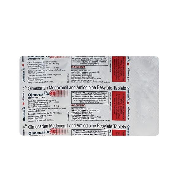 Olmesar A 40mg Tablet 15'S