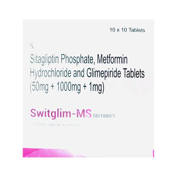 SWITGLIM MS 50/1000/1 Tablet 10's
