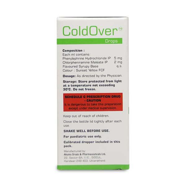 Coldover Orange Flavour Oral Drops 15ml