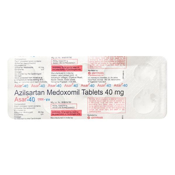 Asar 40mg Tablet 10'S