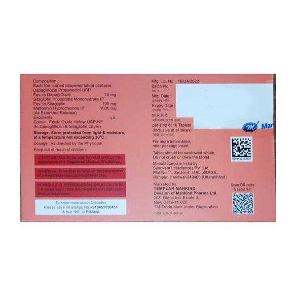 JUSTOZA SM 1000 Tablet 10's
