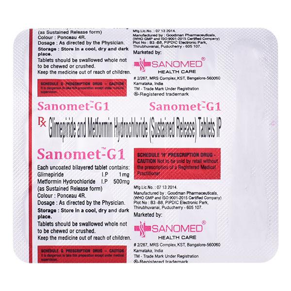 SANOMET G 1 Tablet 15's
