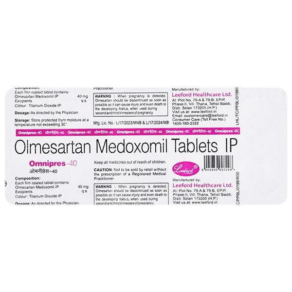 OMNIPRES 40mg Tablet 10's