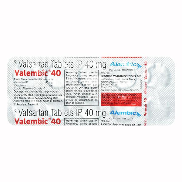 Valembic 40mg Tablet 10'S