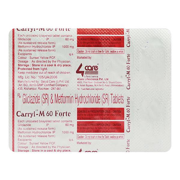 CARRYL M FORTE 60mg Tablet 10's
