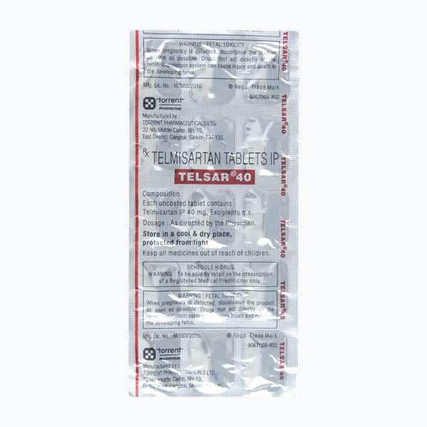 Telsar 40mg Tablet 15'S