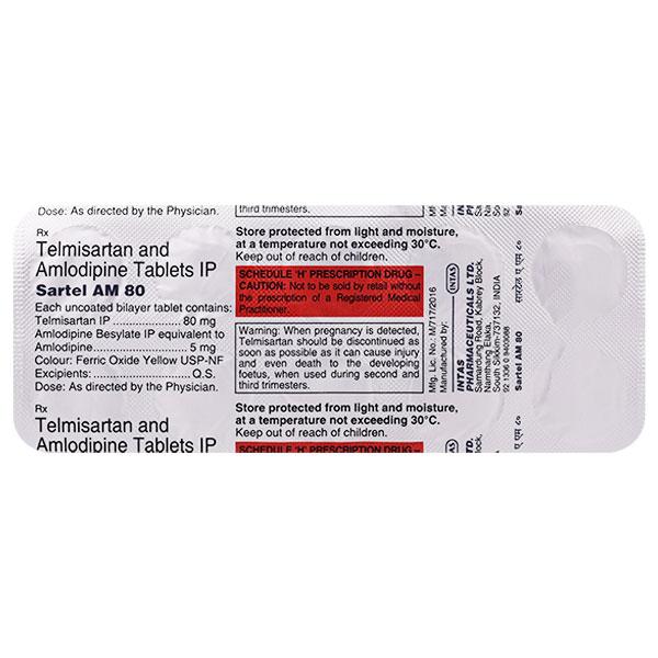 Sartel AM 80mg Tablet 10'S