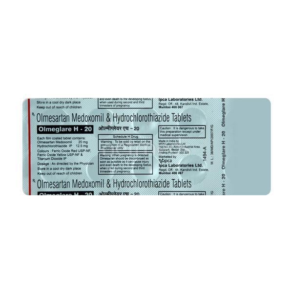 Olmeglare H 20mg Tablet 10'S