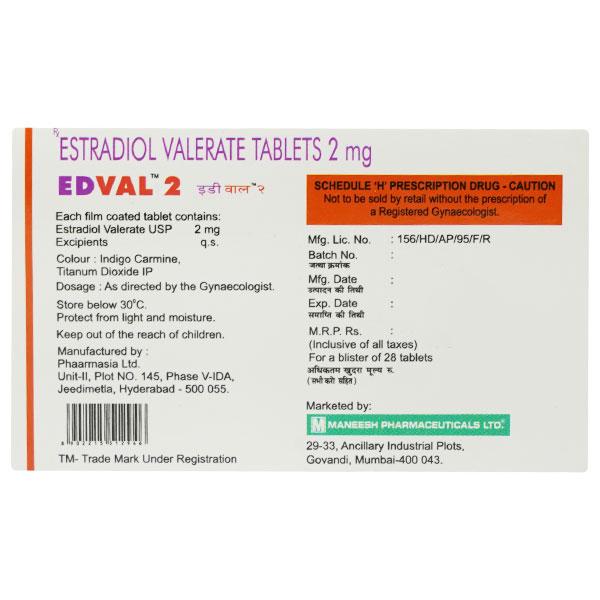 EDVAL 2mg Tablet 28's